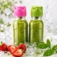 Boisson verte aromatisée à la fraise, thé matcha en bouteille, double saveur, OEM, marque privée, vente en gros