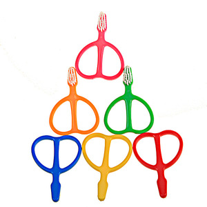 Petite brosse à dents en forme de ciseaux à poils doux pour enfants, brosse à dents manuelle colorée et sûre anti-ingestion - Product Image 3