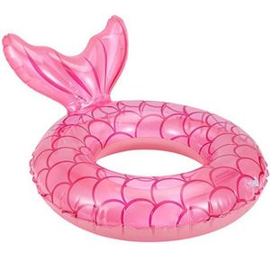<b>Flying</b> Thickening Inflating Fish Tail Swimming Ring <b>Net</b> Child Large Mermaid Armpit Ring - Product Image 4