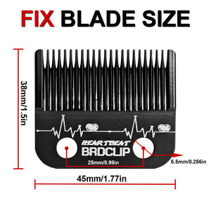 ใบมีดอะไหล่สำหรับกรรไกรตัดผมแบบมืออาชีพ BRDCLIP รุ่นใหม่ ใช้ได้กับ <span class=keywords><strong>Wahl</strong></span> <span class=keywords><strong>Andis</strong></span> Jucai และอื่นๆ - Product Image 3