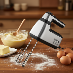 Batidora Eléctrica de Mano Vevor de 250W, de Acero Inoxidable, con Velocidad Variable, Batidores y Ganchos para Amasar - Product Image 2