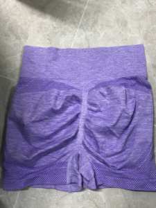 Shorts de sport pour femmes, taille haute, élastique, respirant, écologique, séchage rapide, sans couture, pour la salle de sport, le yoga, effet fessier rebondi - Product Image 5