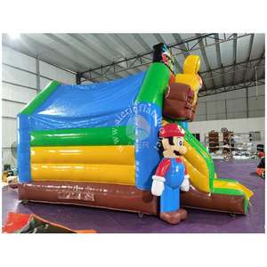 Équipement de <span class=keywords><strong>location</strong></span> pour fêtes, fabrication sur mesure, vente en gros d'usine, château gonflable commercial avec toboggan pour fêtes d'enfants - Product Image 2