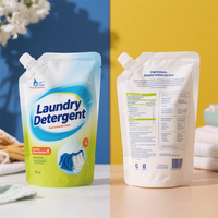 Pochettes personnalisées en plastique pour détergents liquides, emballage Doypack pour lessive, sachets souples à bec verseur pour savon, sacs pour liquides de lavage