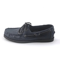 Espadrilles mocassins rétro pour hommes en cuir de vache naturel huilé, dessus souple, à deux œillets, lacées, faites à la main, multicolores