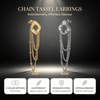Boucles d'oreilles à pampilles RH romantiques pour femmes, design de niche personnalisé, bijoux de mode en acier inoxydable plaqué or 18 carats PVD de haute qualité