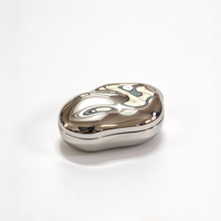Boîtier de parfum solide en alliage de zinc avec couvercle coulissant magnétique, rechargeable, plateau remplaçable, étanche, format voyage mini, portable, pour baume à lèvres