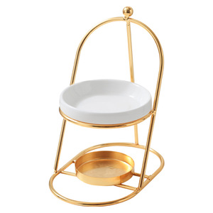 Lampe chauffante en céramique écologique Or & Noir <span class=keywords><strong>pour</strong></span> aromathérapie, diffuseur d'huiles essentielles et de cire, usage domestique <span class=keywords><strong>pour</strong></span> le commerce international - Product Image 6