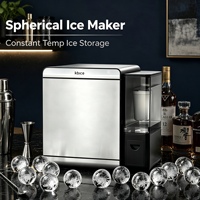 Nouvelle Arrivée Machine à Glaçons Sphériques Portable Purification de l'Eau 2 Modes Glaçons Cristallins Auto-Nettoyants pour Whisky et Fêtes