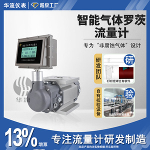 Hualiu Gas Roots <b>Flow</b> <b>Meter</b> DN50 Digital Display Rotary <b>Meter</b> For Hydrogen Nitrogen Liquefied Gas - Product Image 3