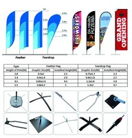 Drapeau de plage en polyester imprimé UV/numérique de haute qualité, personnalisé par le fabricant, pour la publicité extérieure et les expositions