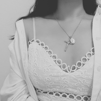 Collier chaîne longue en acier inoxydable plaqué or pour femme, style automne-hiver, avec pendentifs ovales croix Jésus et Madone