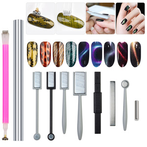 Stylo magnétique double tête effet œil de chat, outil de manucure pour gel magnétique effet fleur de prunier - Product Image 2