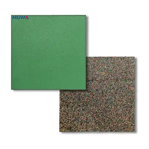 廉价0.8 “厚重型绿色橡胶操场瓷砖生态运动橡胶瓷砖后院操场橡胶地板砖