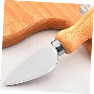 Utensilios de cocina profesionales Juego de cuchillos para queso de 3 piezas Cuchillos para queso de acero inoxidable Mango de madera Logotipo personalizado Uso comercial - Product Image 2