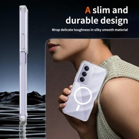 Pour Redmi 15 PC TPU 2 en 1 étui clair magnétique robuste Protection contre les chutes Anti jaunissement antichoc étui de protection transparent