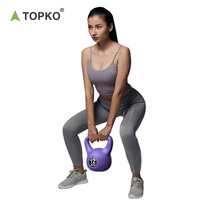 Kettlebell souple rempli de sable TOPKO en PVC, 4-24 kg, antidérapant, sûr, pour la maison, la salle de sport, les débutants, entraînement de force