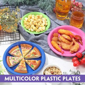 7'' 9'' 10.25'' Ronde Herbruikbare <span class=keywords><strong>Plastic</strong></span> Dessert- en Dinerborden voor Bruiloften en Feesten - Product Image 6