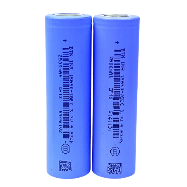Original Cells Flat Top INR18650-26E 3.7V 18650 5C 2600mAh Long Cycle Life Lithium Ion Battery for Flashlight Fan