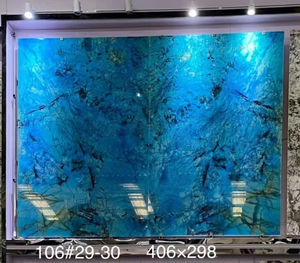 Losa de Granito de Mármol Azul Fantasía Moderna de Piedra de Lujo de Brasil para Cubierta de Mesa de Comedor y Paneles de Pared - Product Image 4