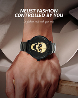 Montre de Luxe pour Homme en Alliage, Cadran 48mm, Mouvement Quartz, Résistance à l'Eau 3 ATM, Design Squelette Steampunk, Fermoir Papillon, Tendance