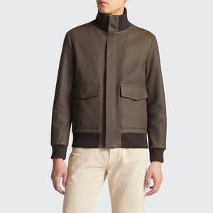 <span class=keywords><strong>Giacca</strong></span> Bomber in <span class=keywords><strong>pelle</strong></span> stile Casual con Logo personalizzato <span class=keywords><strong>camicia</strong></span> a maniche lunghe con cerniera per tasche invernali a spessore sottile - Product Image 1