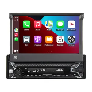 Tek 1 Din evrensel 7 inç kapasitif dokunmatik ekran kafa ünitesi araba mp5 oynatıcı Carplay ve Android otomatik
