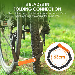 Antivol <span class=keywords><strong>pliable</strong></span> pour vélo, scooter, moto, VTT, vélo électrique, <span class=keywords><strong>cadenas</strong></span> pour vélo, marque OEM West Biking. - Product Image 3