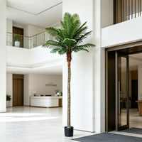 Grande Palmier Artificiel Tropical, Faux Cocotier Écologique et Durable pour la Décoration Extérieure des Centres Commerciaux et Hôtels