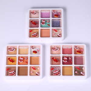 Romántica belleza brillo 9 colores paleta <span class=keywords><strong>de</strong></span> <span class=keywords><strong>sombras</strong></span> <span class=keywords><strong>de</strong></span> <span class=keywords><strong>ojos</strong></span> bajo MOQ logotipo personalizado maquillaje al por mayor alto pigmento impermeable buena ductilidad - Product Image 4