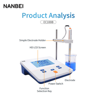 Analyseur de qualité de l'eau de laboratoire NANBEI EC100B, conductimètre numérique électrique de table pour eau distillée
