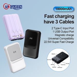 Estación de Carga Portátil PD de 22.5W, Banco de Energía Magnético Inalámbrico de 10000mAh con Cable Integrado y Soporte para Teléfono - Product Image 4