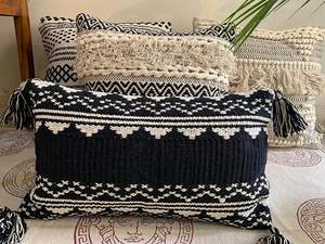 Nature4u Boho 12 X 20 Inch Organic Cotton Customizable Hand Woven Tufted Geometric Removable Washable Decorative Throw Pillows - Product Image 4