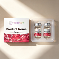 Autocollants personnalisés pour étiquettes de peptides et boîtes assorties, imperméables et durables pour petits flacons, directement de l'usine