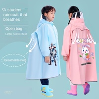 L'imperméable des enfants d'EVA avec l'espace de sac à dos, approprié aux garçons et aux filles, réutilisable