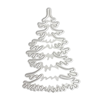 Fustelle in Metallo AAGU a Forma di Albero di Natale in Acciaio al Carbonio, Modelli per Scrapbooking e Creazione di Biglietti