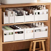Boîte de rangement à angle droit profonde, tiroir de placard extensible pour cuisine, armoire, bureau, organisateur divers, matériau plastique PP