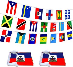 Banderas personalizadas de poliéster para países del <span class=keywords><strong>Caribe</strong></span>, pancarta con cadena, Mini Bandera de mano, banderas <span class=keywords><strong>caribe</strong></span>ñas de 3*5 pies - Product Image 3