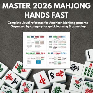 Guide <span class=keywords><strong>de</strong></span> référence rapide pour le Mahjong, feuilles <span class=keywords><strong>de</strong></span> stratégie pour le Mahjong <span class=keywords><strong>de</strong></span> style américain, aide portable pour l'apprentissage des règles <span class=keywords><strong>de</strong></span> <span class=keywords><strong>jeu</strong></span> - Product Image 6