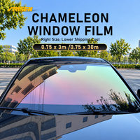 Film solaire PET Caméléon coloré 85% 99% 96% UVR, isolation thermique élevée, film haute définition pour pare-brise de voiture