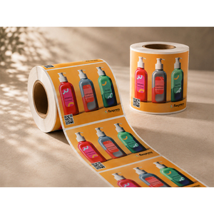 Modernized Waterproof Durable Adhesive Paper Product <b>Labels</b> for Packaging Applications Brand Identity & Custom Display - Product Image 1