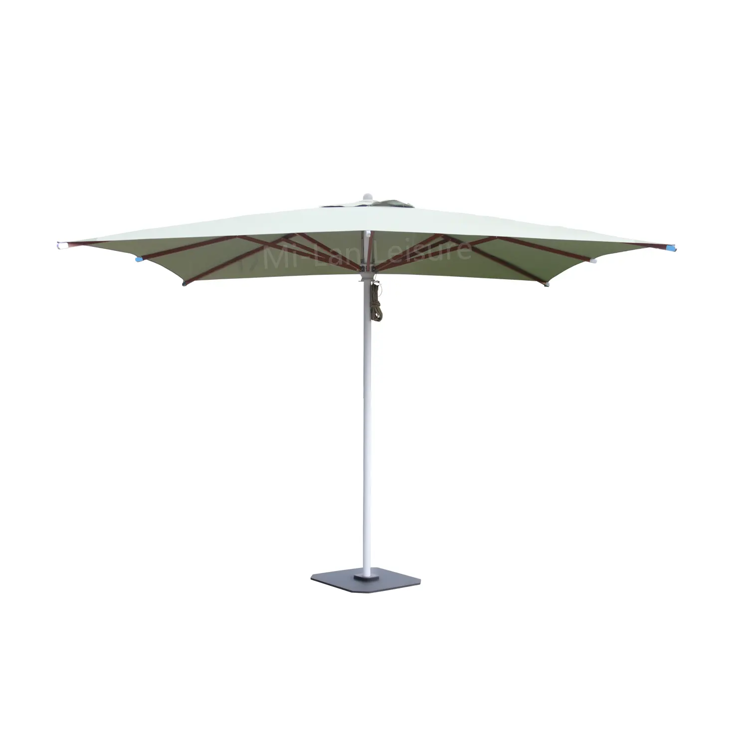 Quadratische Riemens cheibe Aluminium großer Regenschirm Außen terrasse Garten Sonnenschirme Regenschirm