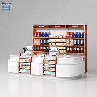 Vitrine à tabac avec étagère de comptoir de dépanneur en verre trempé,acieret bois pour cigarettes,collations et vente au détail