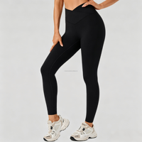 Pantalon de yoga pour femme, nouveau style, prix d'usine, best-seller, avec bretelles croisées, taille haute, effet push-up, sculptant et confortable