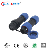 SD13 Modèle Connecteur DIN étanche Prise 4 trous 1-7Pin Fil Forme circulaire avec niveau de protection IP67 pour PCB d'alimentation