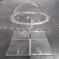 Sphère en acrylique moulée sur mesure, boule en plastique transparent, verre organique, dôme de présentation pour instruments industriels et expérimentaux, modèle OEM