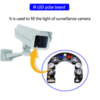 Placa PCBA para Cámara CCTV con LED Infrarrojos de Alta Potencia 850nm con Módulo Láser y Chip Epistar