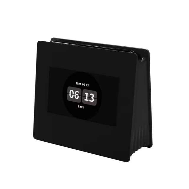 Smart AI Speaker Wide Screen Floating Lyric Fashion Portable Stereo Speaker White Noise Clock Digital Speaker Dynamic Scene