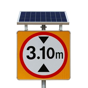 Señalización de Tráfico LED Solar Personalizada GA con Límite de Altura, de Aluminio Reflectante, Tipo Vertical para Equipos de Construcción Vial - Product Image 1