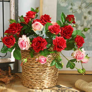 ดอกกุหลาบประดิษฐ์สีชมพูหลายชั้น ยี่ห้อ Yihua Floral Art ให้ความรู้สึกเหมือนดอกจริง ตกแต่งแจกันสำหรับห้องนั่งเล่นและงานแต่งงาน - Product Image 4